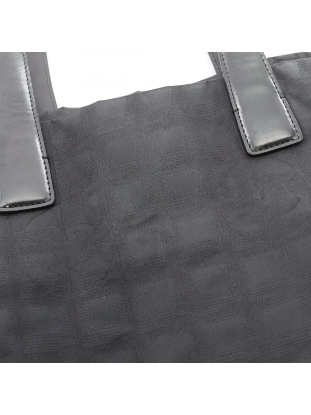 Chanel Tote New Travel Line MM Black Leather